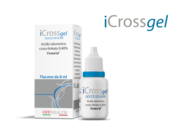 Cutia și flaconul soluției oftalmice iCross Gel Cutia și flaconul soluției oftalmice iCross Gel