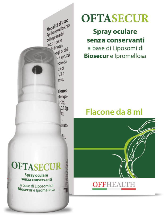 Cutia și flaconul spray-ului ocular OFTASECUR